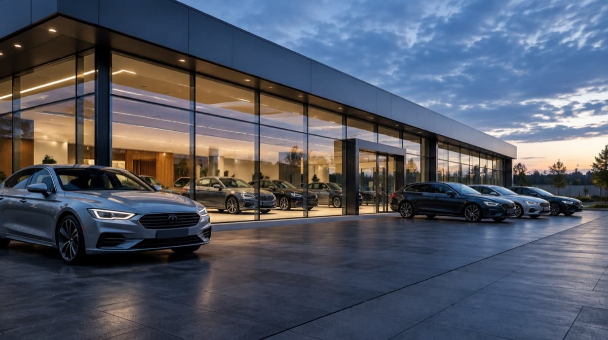 Illustrative car dealership